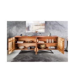 Komoda GANSU 177 cm drewno mango brąz