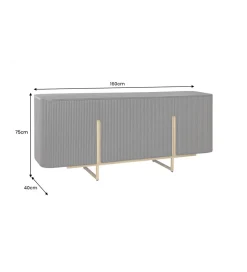 Komoda GATSBY 160 cm drewno mango czarna
