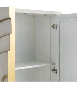 Komoda GEMANAT 113 cm drewno mango biała