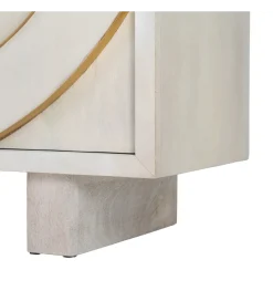 Komoda GEMANAT 113 cm drewno mango biała