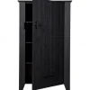 Komoda GIJS 142 cm drewno sosna czarna