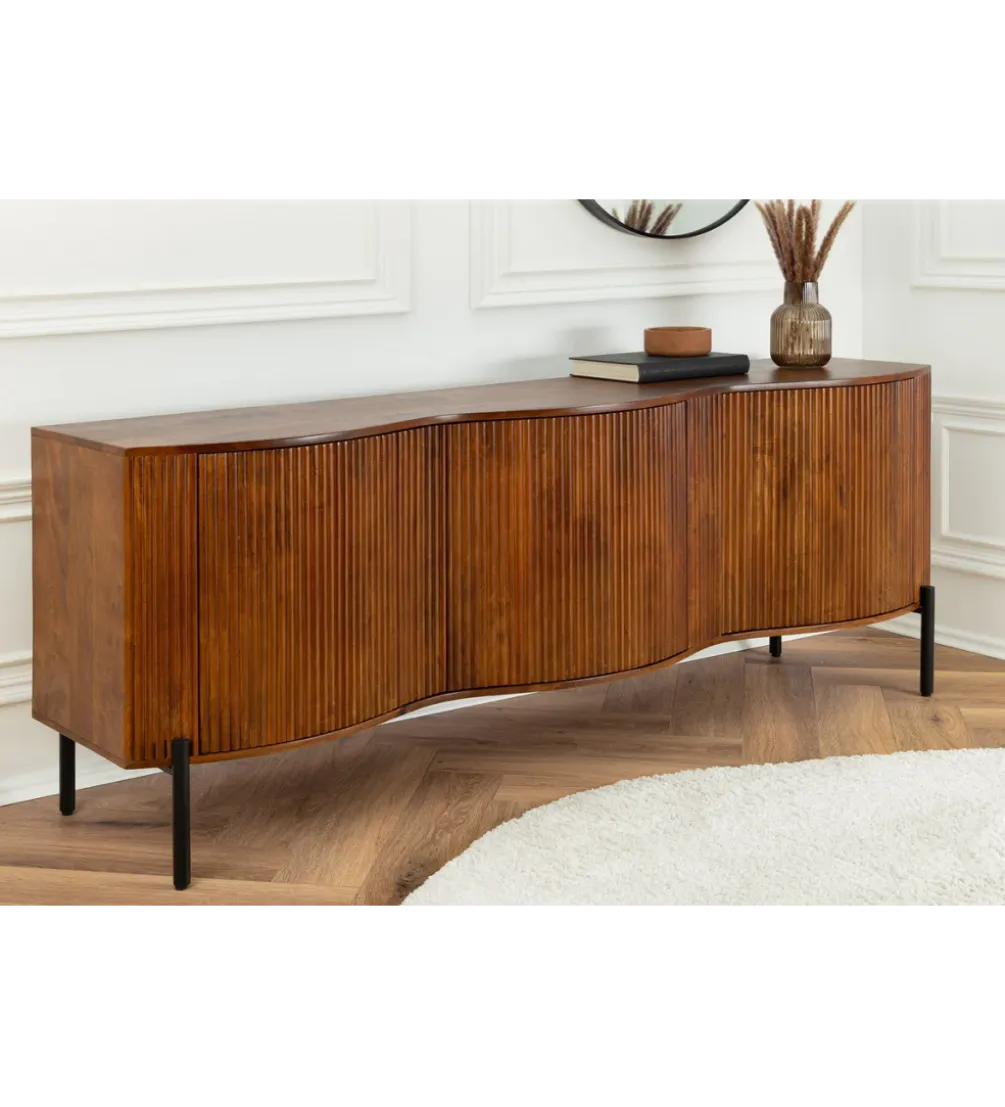 Komoda GRANDEUR 180 cm drewno mango brązowa