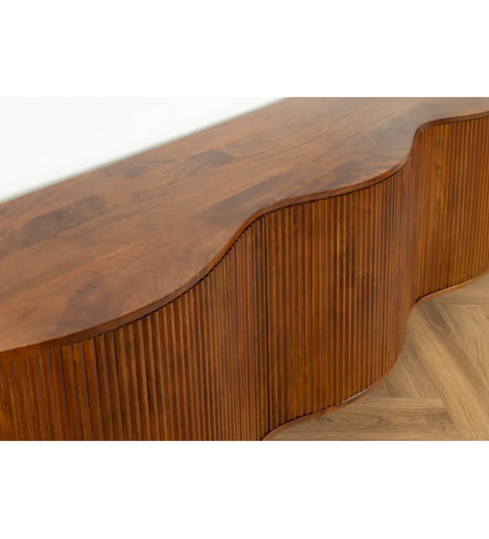 Komoda GRANDEUR 180 cm drewno mango brązowa