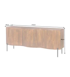 Komoda GRANDEUR 180 cm drewno mango brązowa