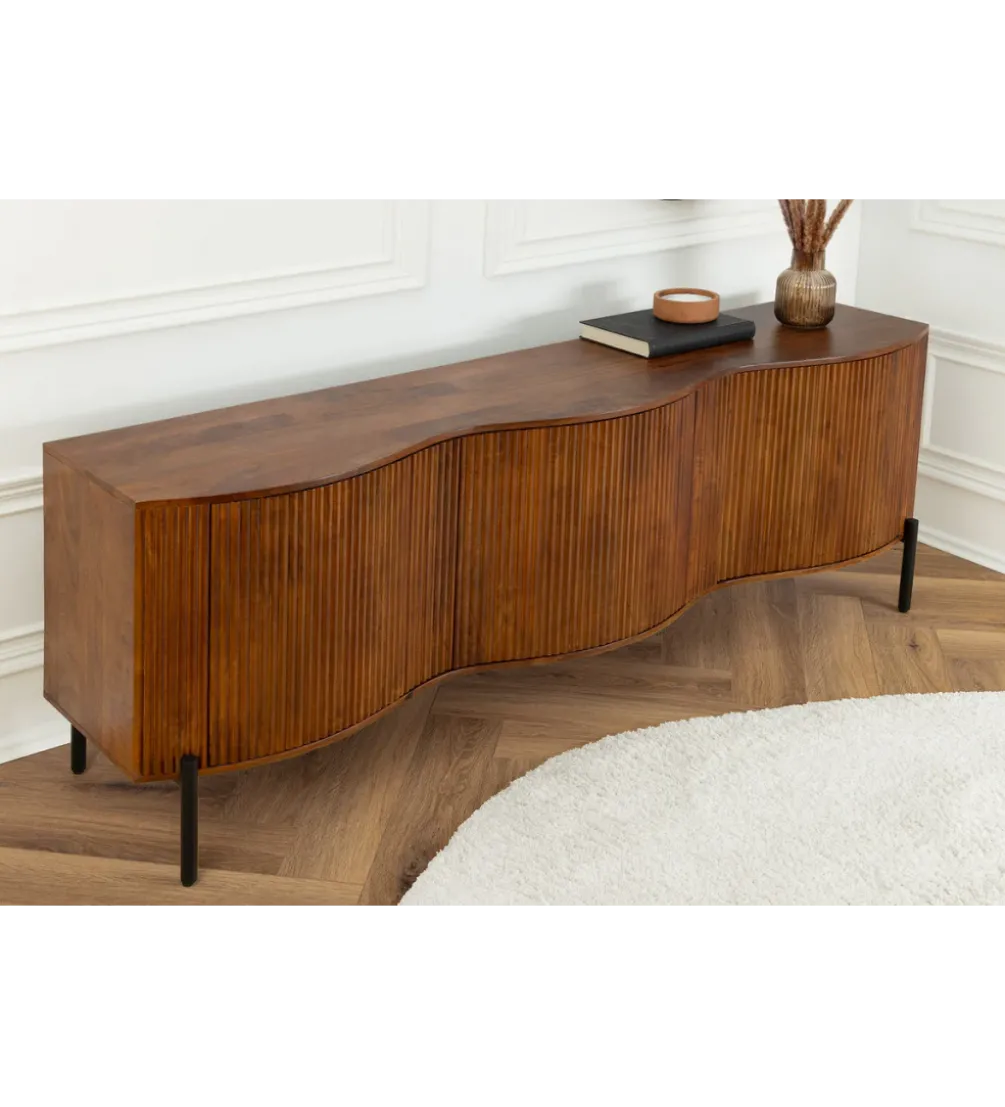 Komoda GRANDEUR 180 cm drewno mango brązowa