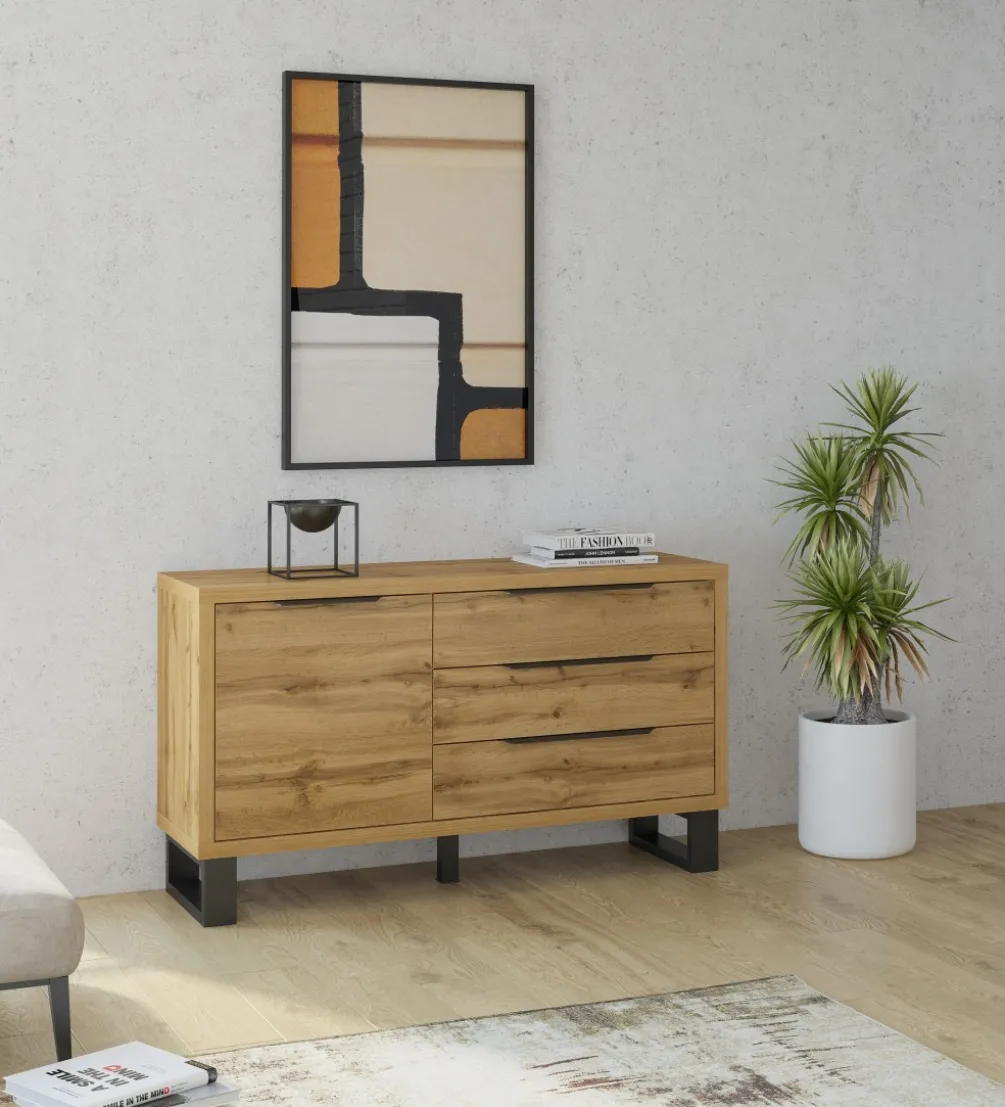 Komoda Halle 144 cm w optyce dąb wotan