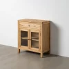 Komoda INMORETI 89 cm drewno mindi naturalne