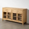 Komoda INMORETI 160 cm drewno mindi naturalne