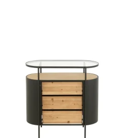 Komoda IVY 80 cm naturalna czarna