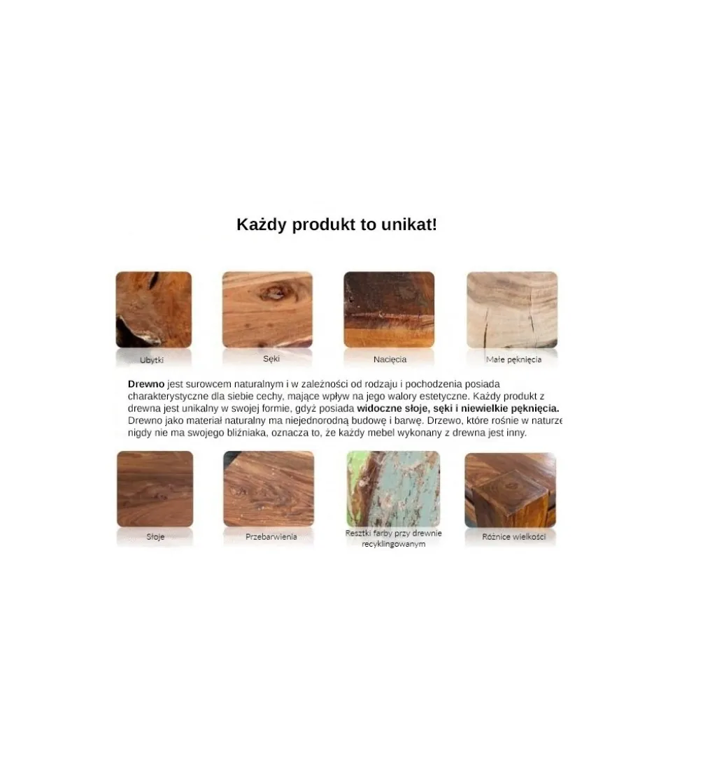 Komoda JAGNCY Relief 160 cm drewno akacja