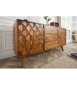 Komoda Komodo Mystic Living 145 cm drewno Sheesham