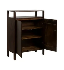 Komoda KURT 120 cm drewno mango ciemny brąz