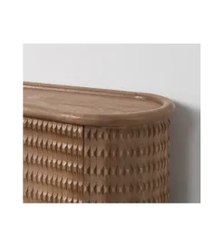 Komoda LANZZI 120 cm czarny mat/dąb artisan