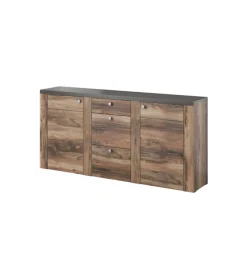 Komoda LARONA 176 Cm O Wybarwieniu Satin Nussbaum z kolorem Touchwood
