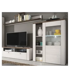 Komoda LARONA 100 cm o wybarwieniu Sonoma Trufel z kolorem Sibiu Larche
