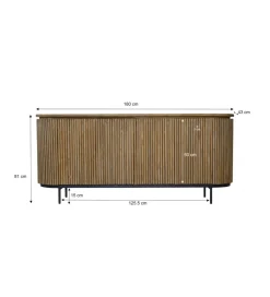 Komoda LUSAN 180 cm drewno teak