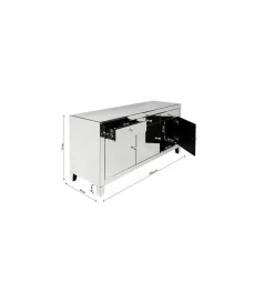 Komoda lustrzana Luxury  140 cm transparentna
