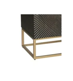 Komoda MADEIRA 100 x 90 cm ciemna drewno mango