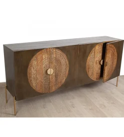 Komoda MEDALLON 175 cm drewno mango brązowy