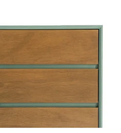 Komoda MESTARONY 75 cm naturalna zielona