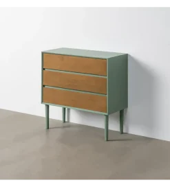 Komoda MESTARONY 75 cm naturalna zielona