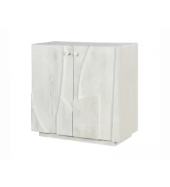 Komoda MUSIM 80 cm drewno mango biały