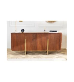 Komoda NAGOJA 160 cm drewno mango brąz