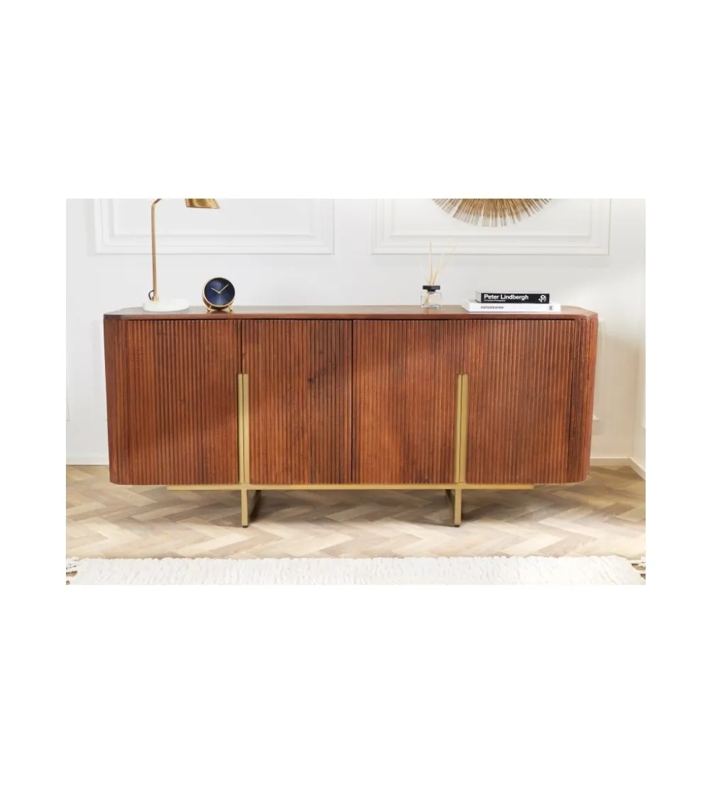 Komoda NAGOJA 160 cm drewno mango brąz