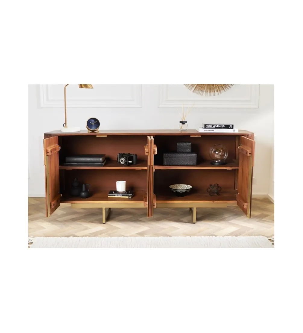 Komoda NAGOJA 160 cm drewno mango brąz