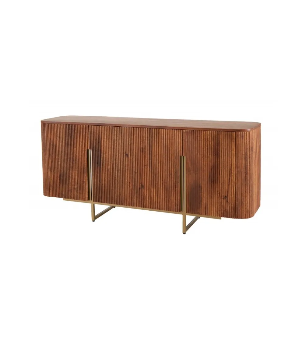 Komoda NAGOJA 160 cm drewno mango brąz