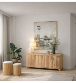 Komoda OHALDA 170 cm drewno akacja