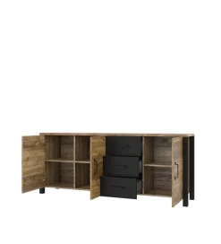 Komoda OLIN WM 192 cm w optyce świerku Appenzeller