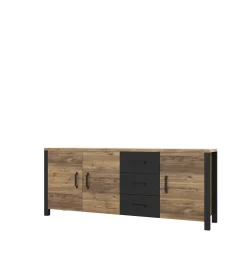 Komoda OLIN WM 192 cm w optyce świerku Appenzeller