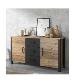 Komoda OLIN WM 147 cm w optyce świerku Appenzeller