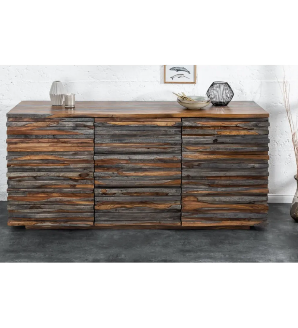 Komoda OMBRA Relief 160 cm drewno sheesham