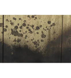 Komoda OXID 180 cm drewno mango czarno złota