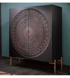 Komoda PEERU Mandala 100 cm drewno mango