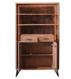 Komoda REGO 195 cm led drewno akacja