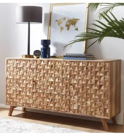 Komoda REWA 140 cm drewno akacja