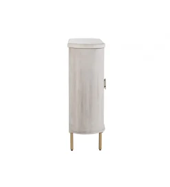 Komoda ROUNDEGO 116 cm blat marmur biały