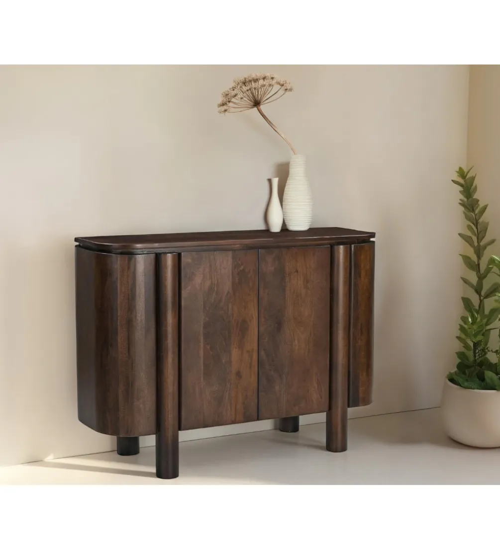 Komoda SALANO 105 cm drewno mango brązowa
