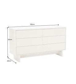 Komoda SAVOY 150 cm biała
