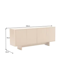 Komoda SAVOY 180 cm kolor trawertynu