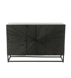 Komoda Shanil 120 cm drewno czarna