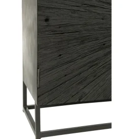 Komoda Shanil 120 cm drewno czarna