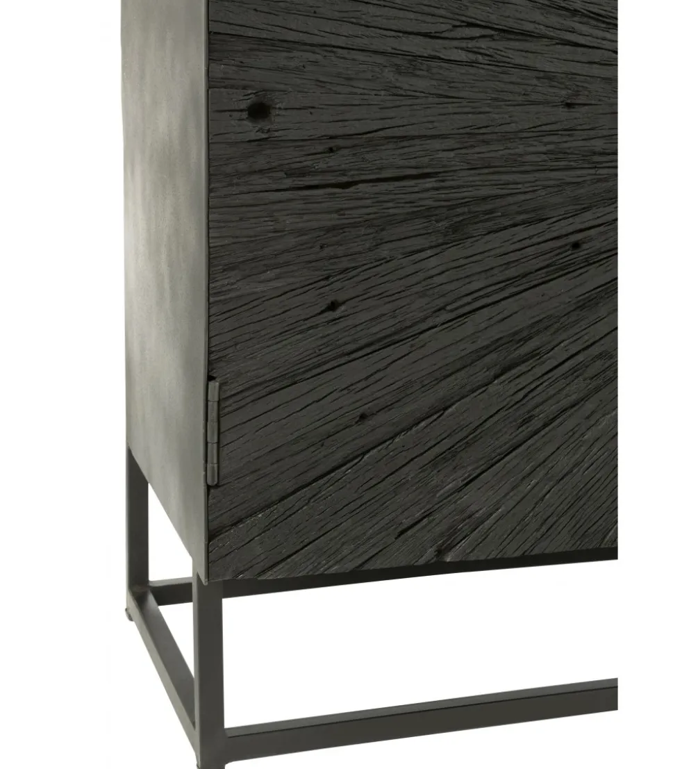 Komoda Shanil 120 cm drewno czarna