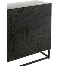 Komoda Shanil 120 cm drewno czarna