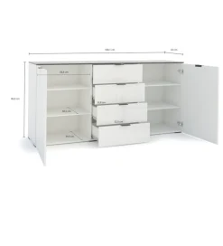 Komoda TERAZZANOS 160 cm drewno sheesham