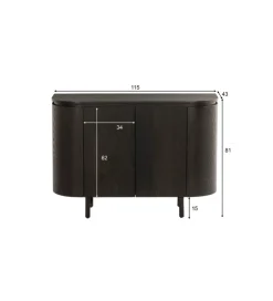 Komoda Tobago 115 cm czarny