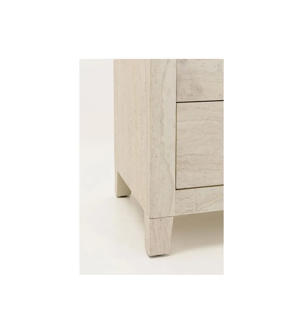 Komoda TRAVERTINO 91 x 74 cm naturalna beżowa